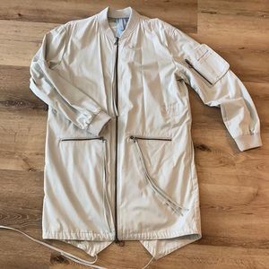 Ecru Technical Windbreaker with Inner Straps